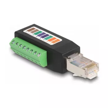DeLOCK RJ45 spraudnis Cat.5e uz spaiļu bloka adapteri 90° leņķī