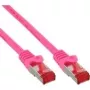 Plākstera vads InLine S/FTP PiMF Cat6 250MHz RJ-45 uz RJ-45 PVC varš rozā 0,3 m
