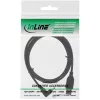 InLine USB 2.0 kabelis, USB A vīriešu uz Mini-USB B vīriešu, 90° uz augšu leņķotie savienotāji, 1,5 m, melns