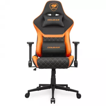 Universāls spēļu krēsls COUGAR Gaming Armor One V2 F polsterēts sēdeklis melns oranžs