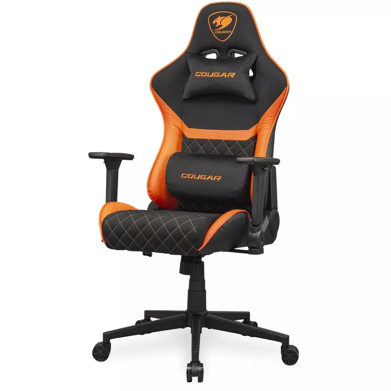 Universāls spēļu krēsls COUGAR Gaming Armor One V2 F polsterēts sēdeklis melns oranžs