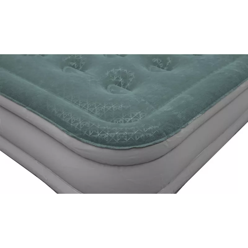 Dubultais piepūšamais matracis Outwell 400116 — PVC, 1350×2000×300 mm, Zaļš/Pelēks