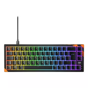 Mehāniskā spēļu tastatūra Cherry K5 Pro TMR Compact 65% QWERTY Nordic vadu USB RGB melna/oranža