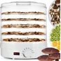Extralink Home lielais pārtikas žāvētājs sēnēm, augļiem, dārzeņiem un garšaugiem jaudīgs Pro 500W + 5 paplātes 27cm balts
