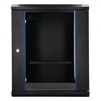 Extralink Lite 12U 530X400 WALL-MOUNTED Rackmount Cabinet Melns ar Shelf
