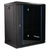 Extralink Lite 12U 530X400 WALL-MOUNTED Rackmount Cabinet Melns ar Shelf