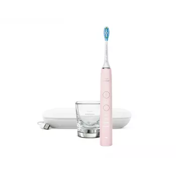 Elektriskā soniskā zobu suka Philips DiamondClean 9000 HX9911/29 — pieaugušajiem, iebūvēts Li‑Ion akumulators, Soft & Normal režīmi, rozā