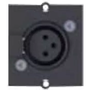 Bachmann - Modulārs Faceplate-Snap-In - 3 PIN XLR - Melns
