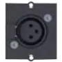 Bachmann - Modulārs Faceplate-Snap-In - 3 PIN XLR - Melns