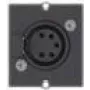 Bachmann Custom Module 1 x XLR socket - Modulares Faceplate-Snap-In - XLR (5-pin) - Melns (917.101)