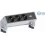 BACHMANN DESK2 1x iezemēta kontaktligzda 1x USB lādētājs, nerūsējošais tērauds (902.5712)
