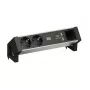 BACHMANN DESK2 ALU Melns 2x Grounded Plug 1x USB-Charger 1x ABD GST18