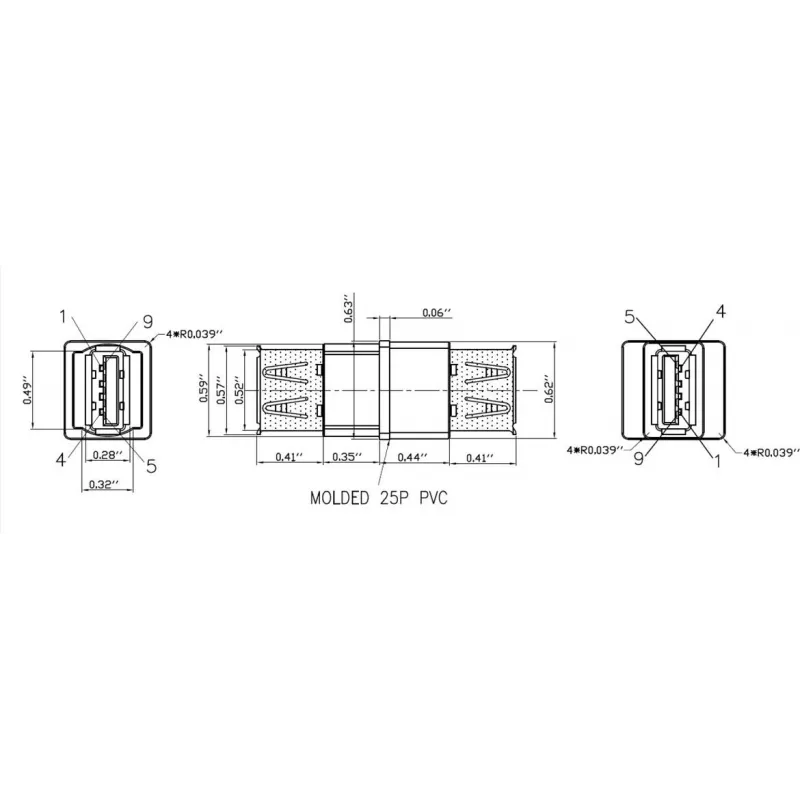 Sadales bloks Bachmann 917.12011 ar 2 USB A pieslēgvietām