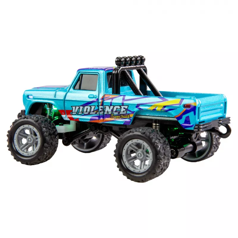 RC Monster Truck Amewi DieCast 1:64 RTR Blue – 1:64 mērogā, spiedlieta metāla, gatavs lietošanai