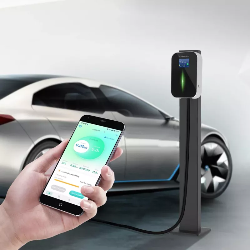 Extralink BS20-BA-22kW-APP A tipa 32A 22kW elektroauto lādētājs, 3 fāzes, LCD ekrāns, lietotne, 6,1 m