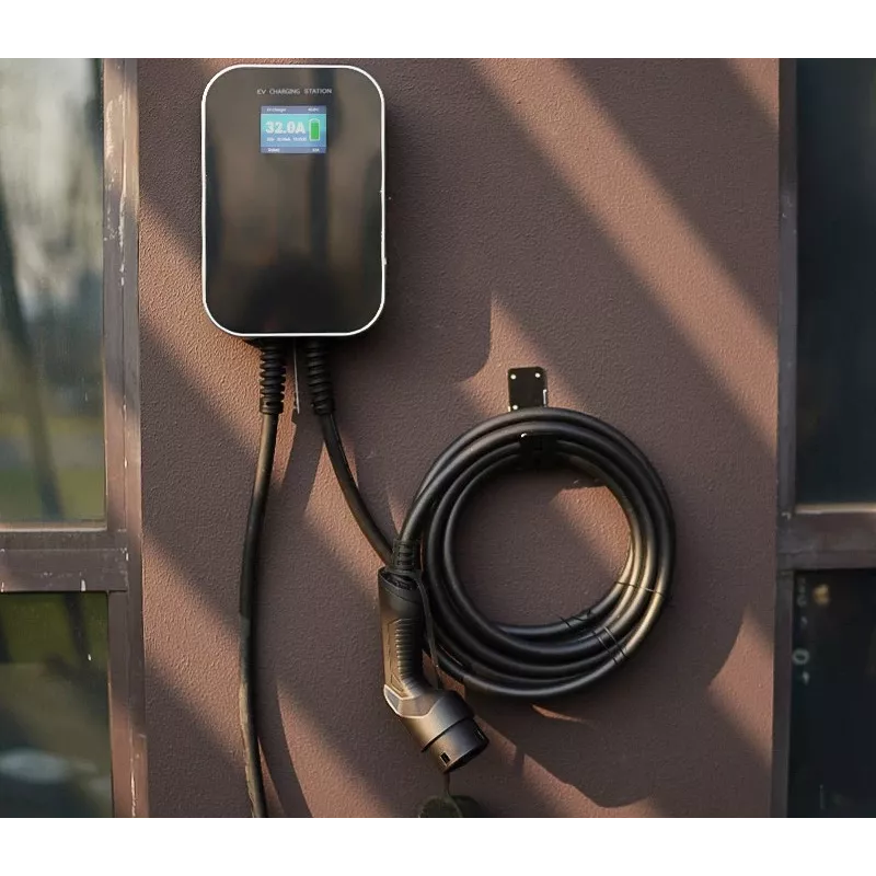 Extralink BS20-BC-22kW-APP Elektroauto lādētājs Type 2 32A 22kW, 3 fāzes, LCD ekrāns, lietotne, 6,1 m