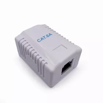 Pie sienas montējama ekranēta tīkla kontaktligzda GEMBIRD 1×RJ45 6.A kategorijas FTP