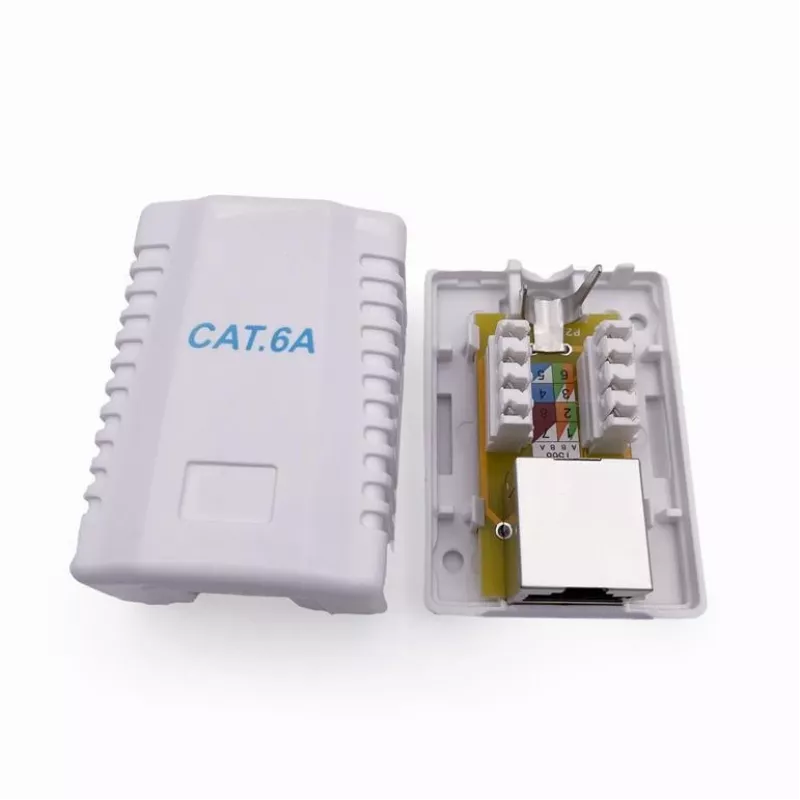 Pie sienas montējama ekranēta tīkla kontaktligzda GEMBIRD 1×RJ45 6.A kategorijas FTP