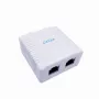 Pie sienas stiprināms ekranēts tīkla kontaktligzda GEMBIRD Gniazdo natynkowe 2×RJ45 Cat6A FTP