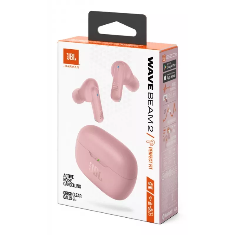 JBL Wave Beam 2 austiņas bezvadu ievietojamās zvaniem/mūzikai Bluetooth rozā