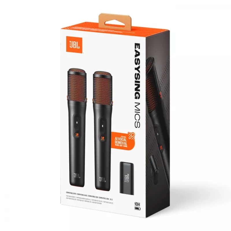 JBL EasySing Mics melns mikrofonu komplekts