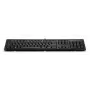 HP 125 vadu tastatūra, pilna izmēra USB membrānas tipa, melna