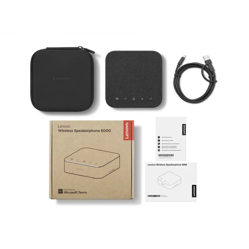 Lenovo 4Y71Q47766 skaļrunis — PC Bluetooth, USB-C, Li-Ion akumulators 4215 mAh, melns