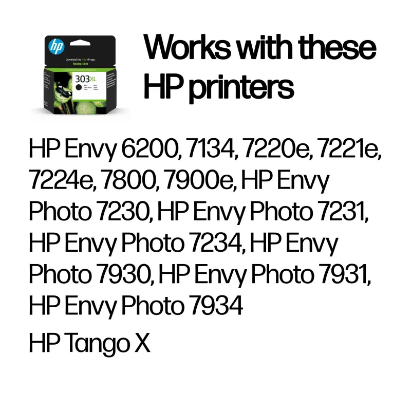 HP 303XL augstas ietilpības melns oriģinālais tintes kārtridžs