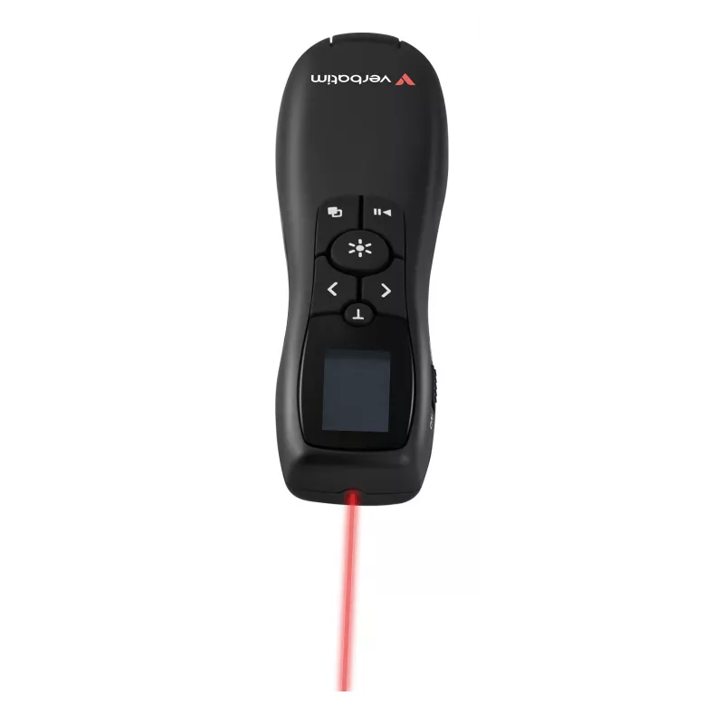 Verbatim Keynote bezvadu prezentētājs ar LCD displeju, RF, USB, 30 m, melns