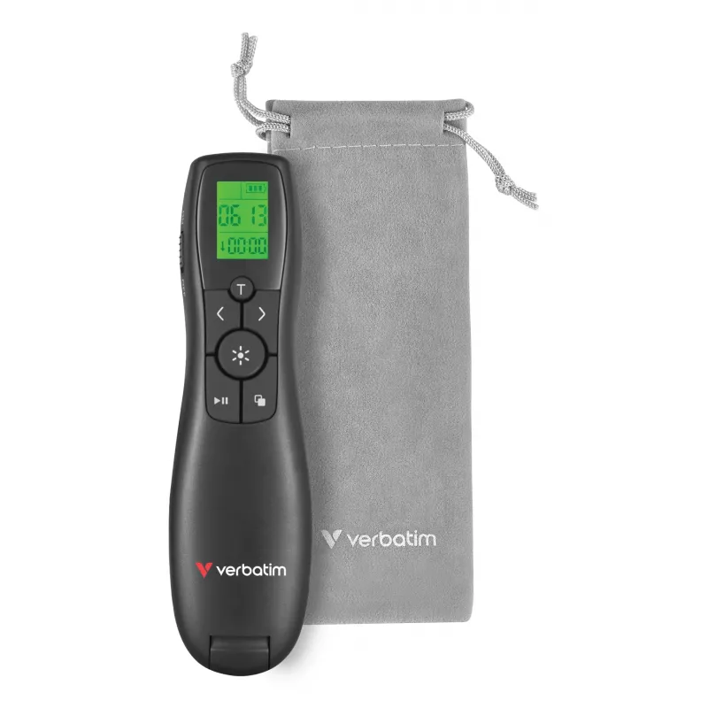 Verbatim Keynote bezvadu prezentētājs ar LCD displeju, RF, USB, 30 m, melns
