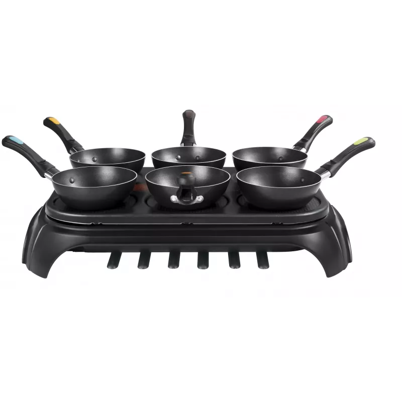 Tefal WokParty Duo PY5828, melna, nerūsējošais tērauds, 1000 W