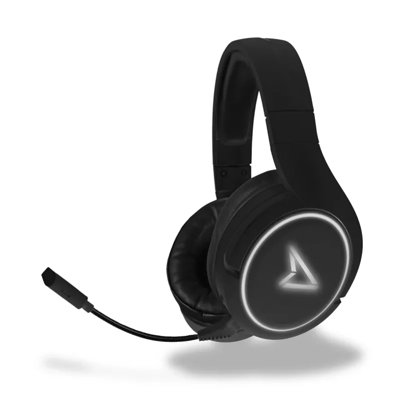 Lexip Voyager austiņas ar vadu un bezvadu režīmu, galvas lente, spēlēm, Bluetooth, melnas