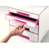 Leitz atvilktņu skapis WOW Cube ar 4 atvilktnēm, 4 atvilktnes, Plastmasa, Rozā, Balta, 1 gab., 287 mm, 270 mm