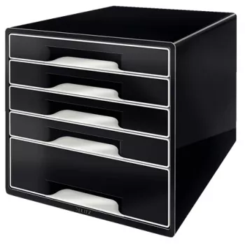 Leitz Desk Cube 5-drawer, 5 drawer(s), Plastic, Melns, 1 gab., 270 mm, 287 mm