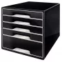 Leitz Desk Cube 5-drawer, 5 drawer(s), Plastic, Melns, 1 gab., 270 mm, 287 mm