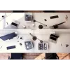 Esselte 5258-10-01 uzglabāšanas paplāte Taisnstūrveida Akrilnitrila butadiēna stirols (ABS) Pelēka, Balta