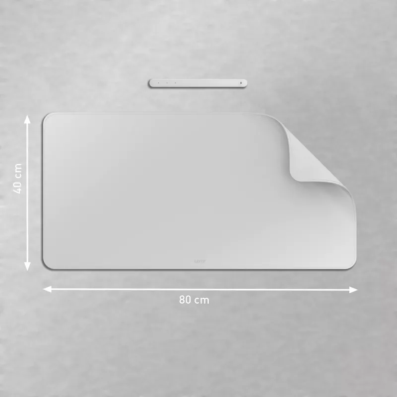 Leitz Lielais galda paklājiņš, pelēks, polivinilhlorīds (PVC), 400 mm, 800 mm, 2 mm, 350 g