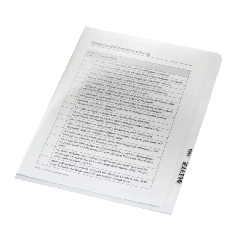 Leitz 41050000 mape PVC caurspīdīga A5