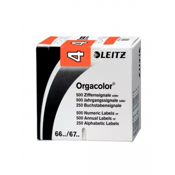 Leitz Orgacolor pašlīmējoša etiķete Noapaļots taisnstūris Oranžs