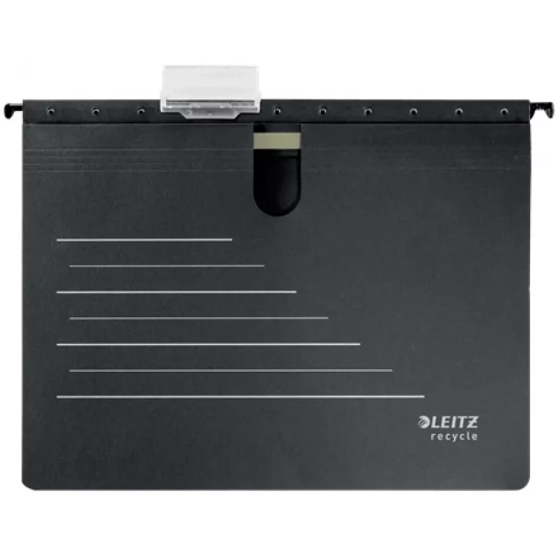 Leitz Alpha® Recycle kartona piekaramā mape, A4, melna, kartons, 348 mm, 2 mm, 270 mm
