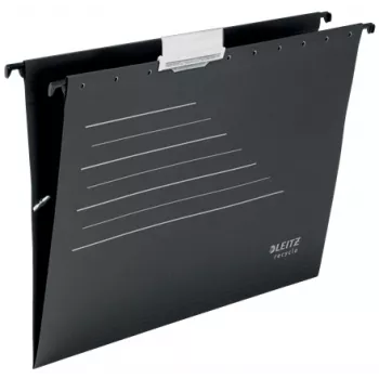 Leitz Alpha® Recycle kartona iekaramā mape, A4, melna, kartons, 80 g/m², 150 lapas, 348 mm