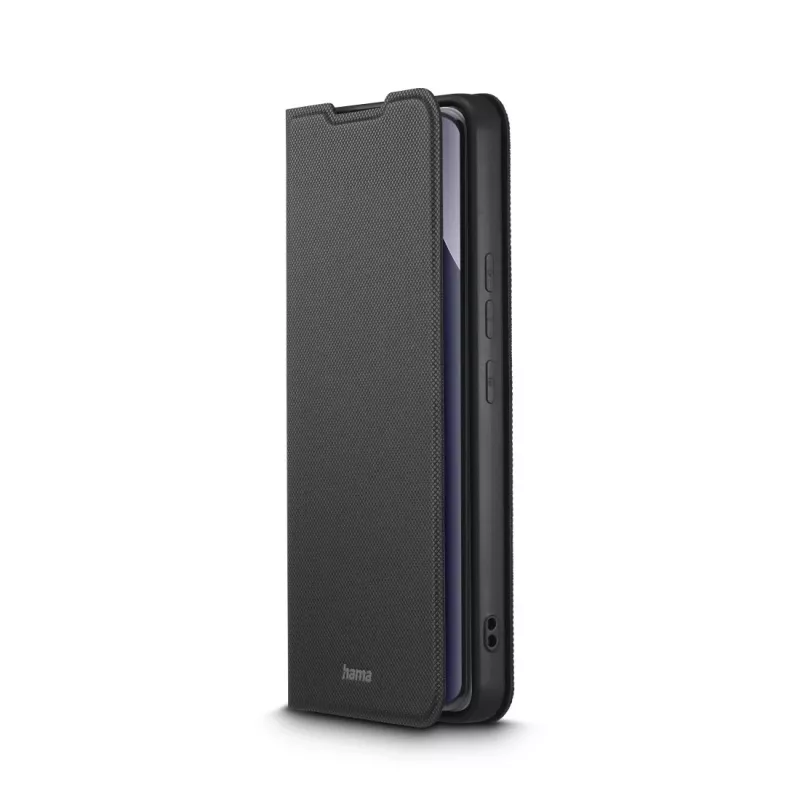 Folio telefona maciņš HAMA Daily Protect Xiaomi Redmi Note 15 Pro 4G, 17,2 cm (6,77 collas), melns, 2 karšu kabatiņas, galda statīvs