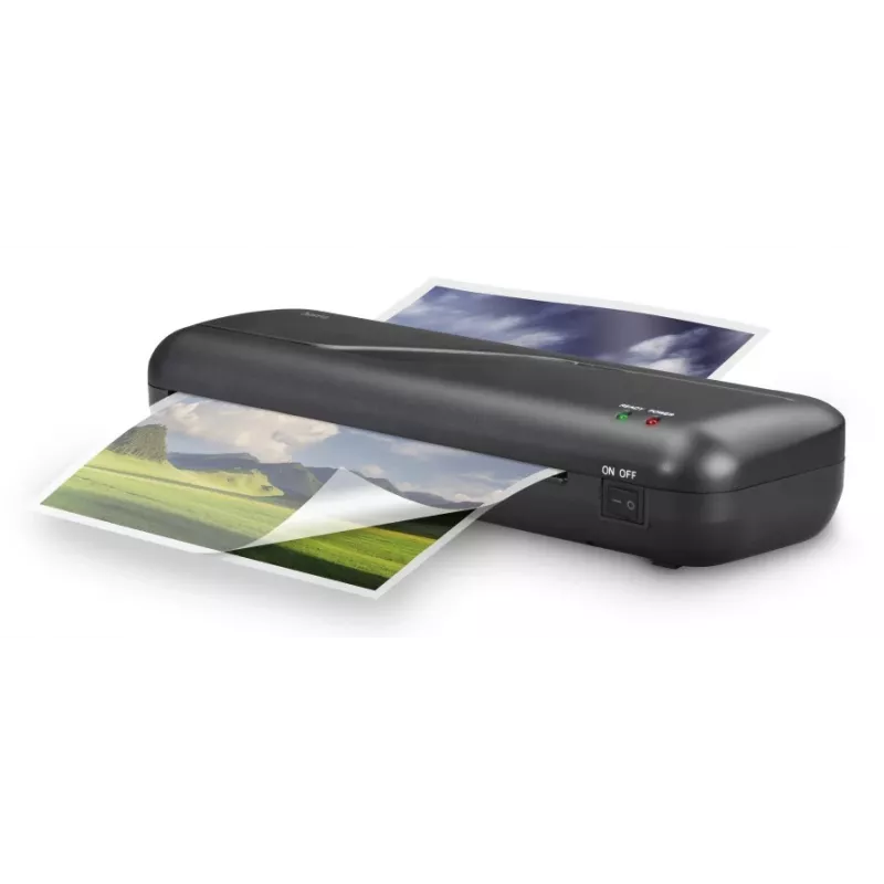 Karstais laminators HAMA 00050573 — maks. laminēšanas platums 230 mm, uzsilde 3 min, melns