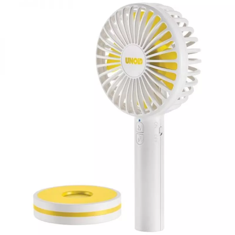 Unold Breezy 86610 rokas ventilators, balts/dzeltens