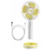 Unold Breezy 86610 rokas ventilators, balts/dzeltens