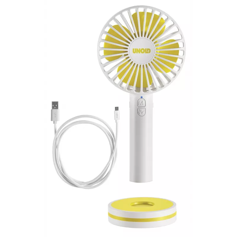 Unold Breezy 86610 rokas ventilators, balts/dzeltens