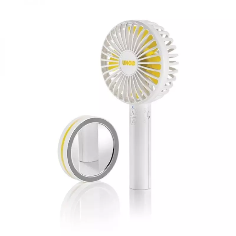 Unold Breezy 86610 rokas ventilators, balts/dzeltens
