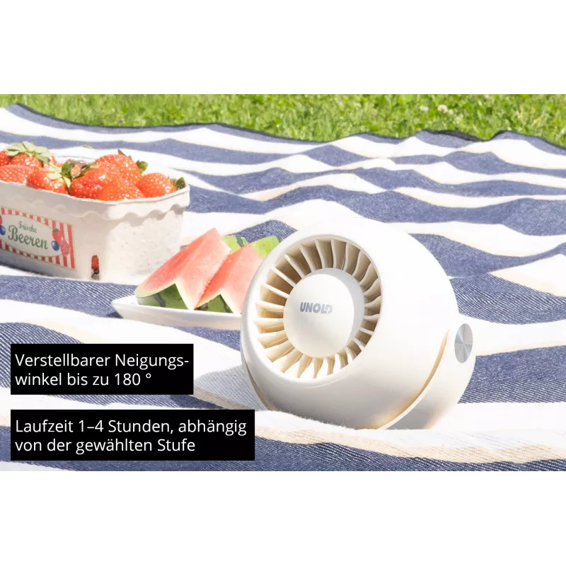 Unold Breezy Bowl 86670 kompakts personīgais ventilators, krēmkrāsā
