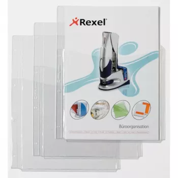 Rexel Extra Capacity Pockets ar Front apvalks, 210 x 297 mm (A4), Transparent, Polyvinyl chloride, 0.18 mm, 220 mm, 318 mm