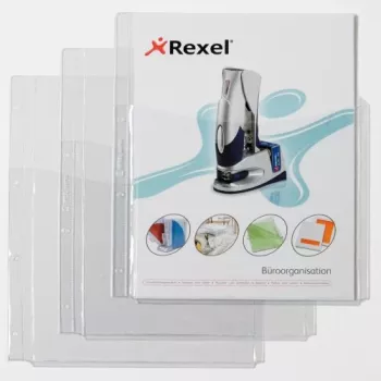 Rexel Extra Capacity Pockets ar Front apvalks, 210 x 297 mm (A4), Transparent, Polyvinyl chloride, 0.18 mm, 220 mm, 318 mm